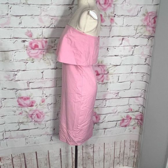 Lulu’s Lots of Love Light Pink Strapless Midi strapless flounce Dress - Picture 10 of 14